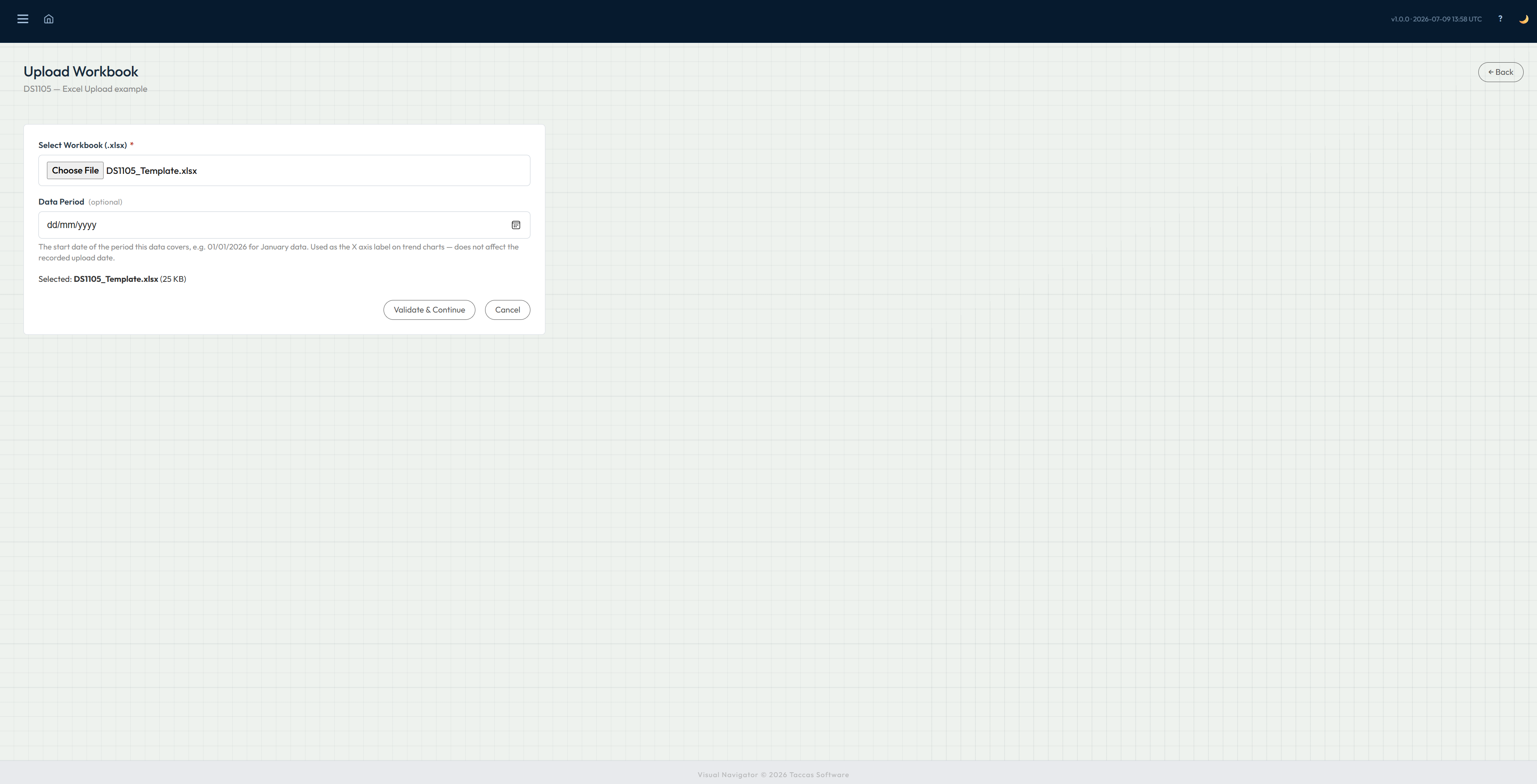 Navi checking an Excel workbook before it is loaded